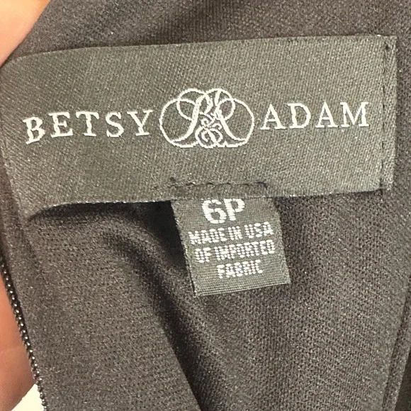 Betsy & Adam Black One Shoulder Dress - Picture 5 of 7